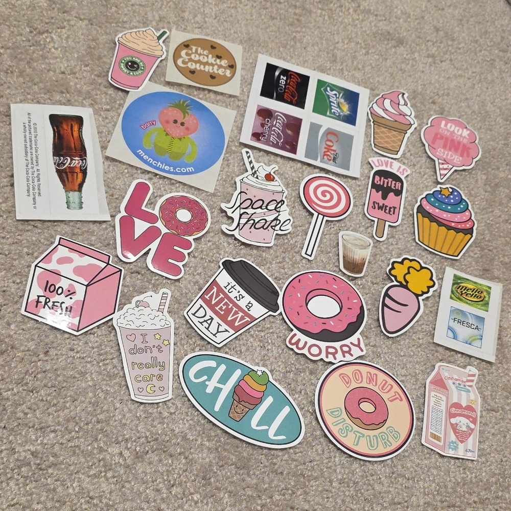 Cute Food & Drink Theme Stickers - Dessert Coffe Soda